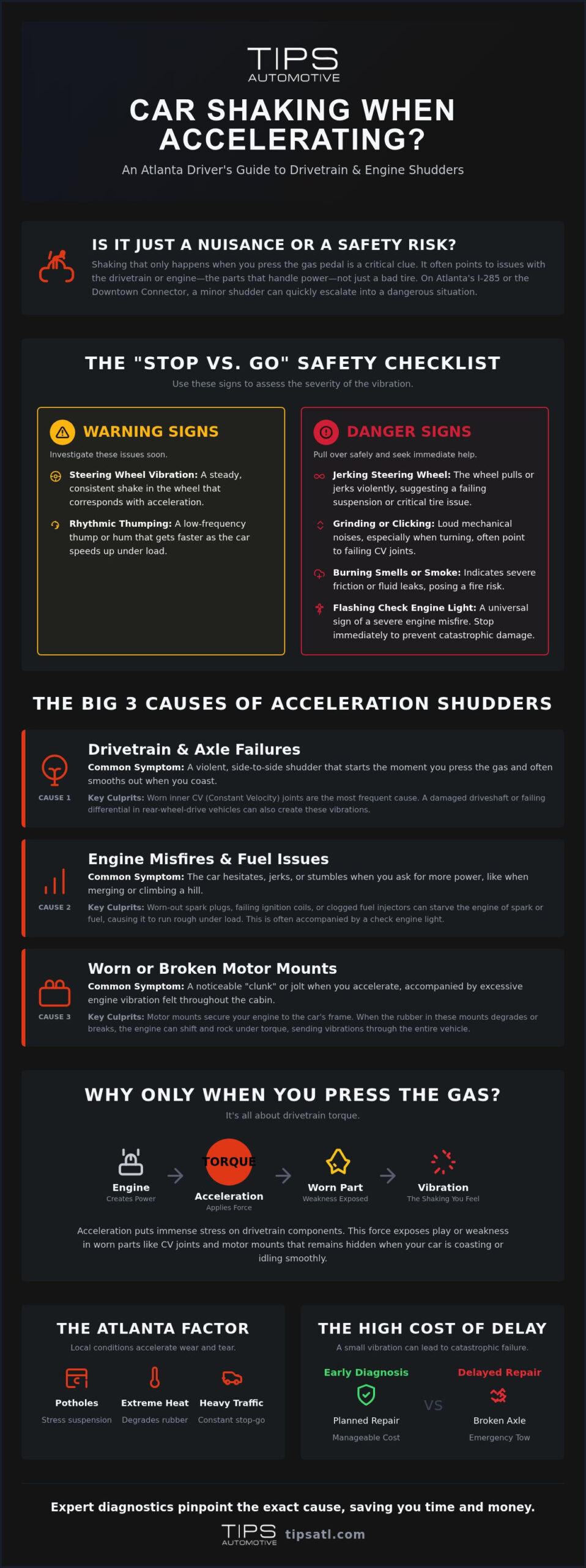 Car Shaking When Accelerating in Atlanta? Causes, Safety, and Fixes